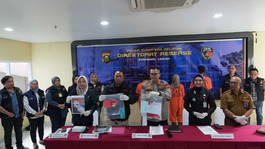 Polda Sumsel Bongkar Jaringan Perdagangan Anak di Palembang, Empat Pelaku Ditangkap dan Satu Bayi Diselamatkan