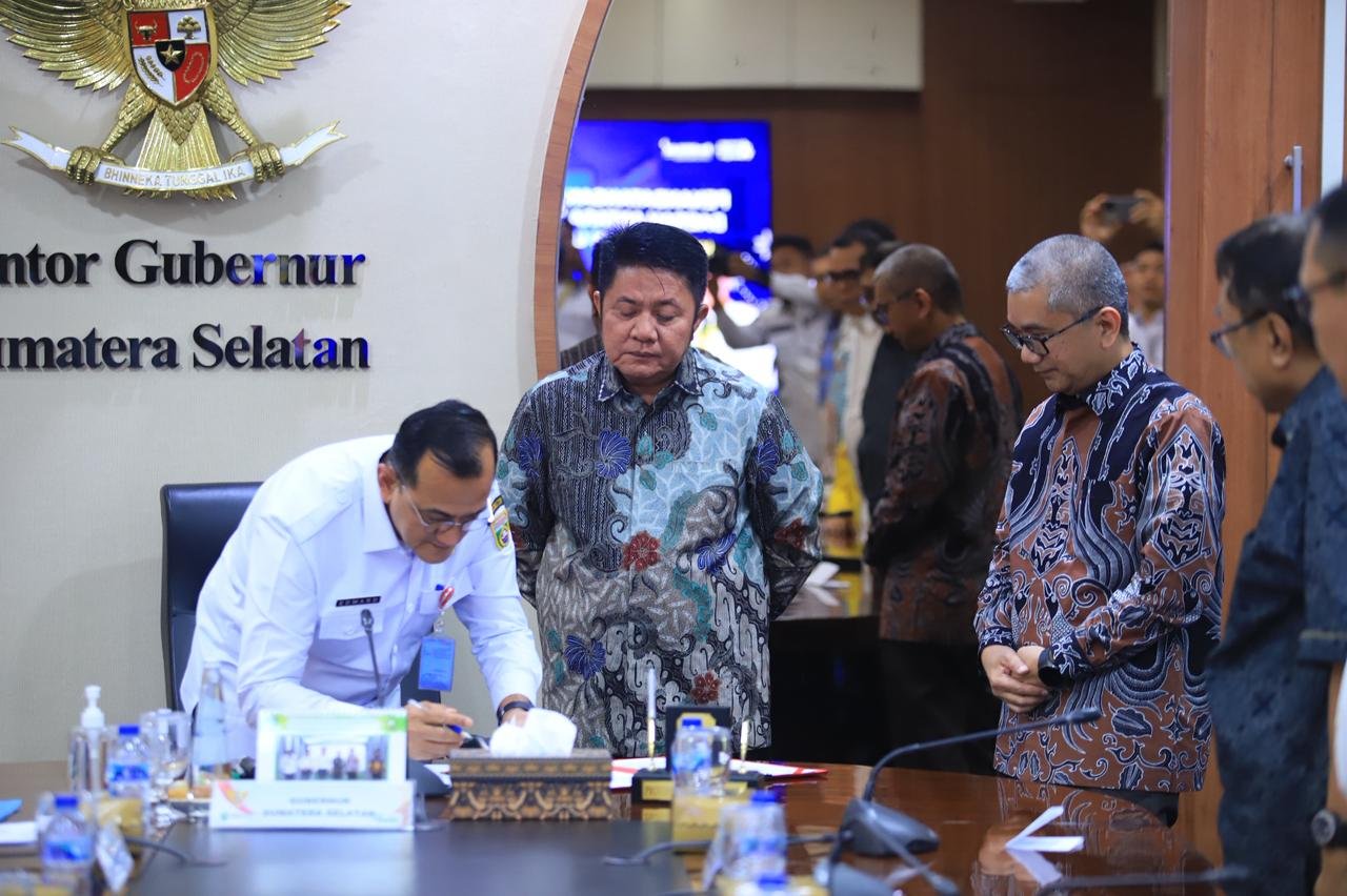 Gubernur Herman Deru Saksikan Penandatanganan NPHD antara Pemprov Sumsel dan Unsri