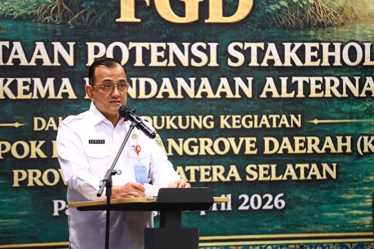 Sekda Sumsel  Edward Candra Buka FGD Mangrove, Tekankan Peran Strategis dan Kolaborasi Multipihak