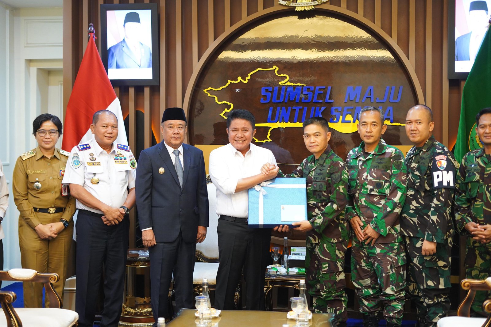 Herman Deru Apresiasi Sinergi Lanud SMH dalam Penanganan Karhutla, Terima Pamit Danlanud Palembang
