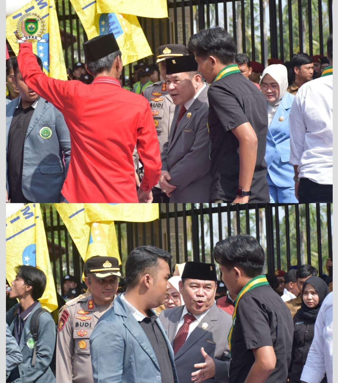 Wakil Ketua DPRD Sumsel Fraksi PDIP, Ilyas Panji Alam Terima Aksi Demo Cipayung Plus Sumsel