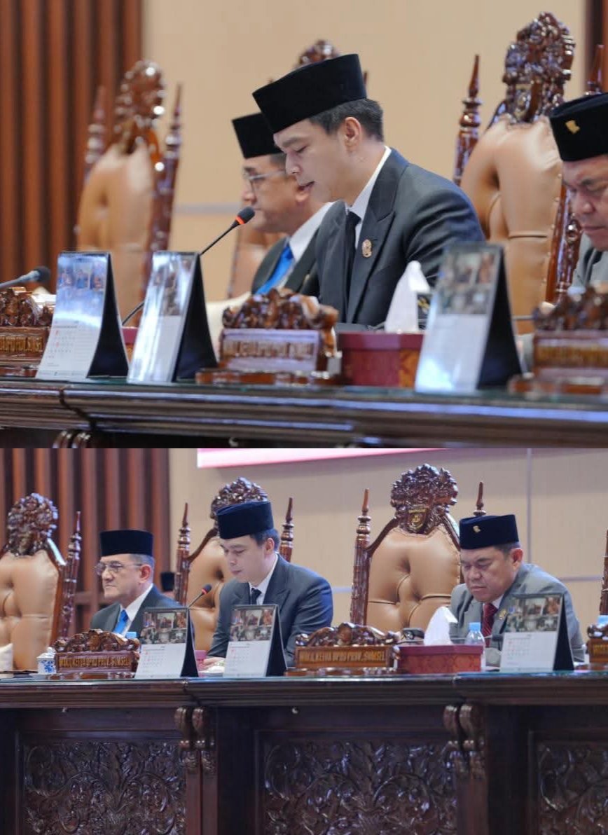Wakil Ketua DPRD SUMSEL, Raden Gempita pimpin rapat paripurna ke XXXI 